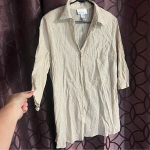 Susan Graver button up top with tie back. Hard to find